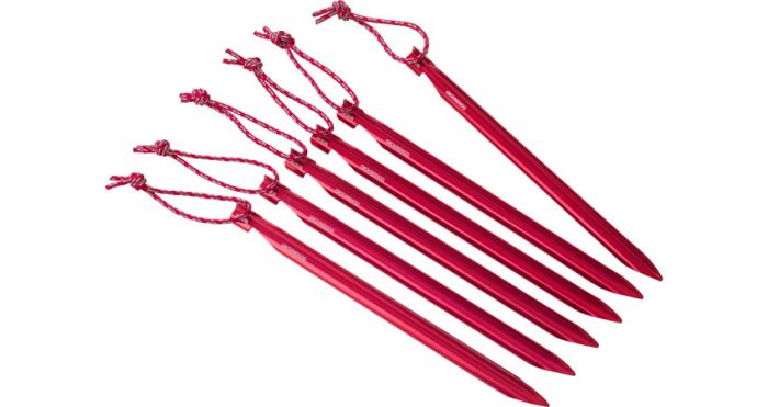 red tent stakes