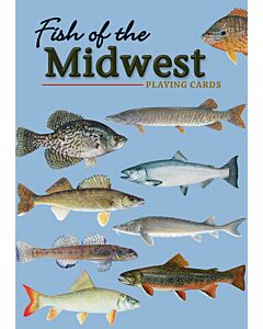 Image of the Fish of the Midwest Playing Cards cover with illustrations of multiple fish.