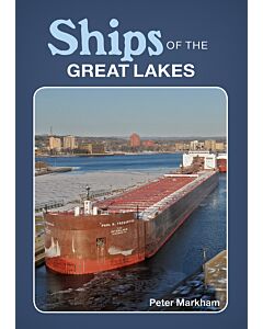 A photo of the box top for the Ships of the Great Lakes playing cards with a photograph of the Paul R. Tregurtha carrier freighter.