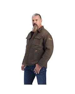 Ariat Men's Big Rebar DuraCanvas Sherpa Lined Coat