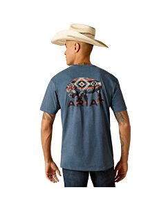 Ariat Men's SW Fill Bison T-Shirt - Sailor Blue