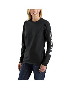 Carhartt Women's Graphic Long Sleeve Logo Tee, color: Black