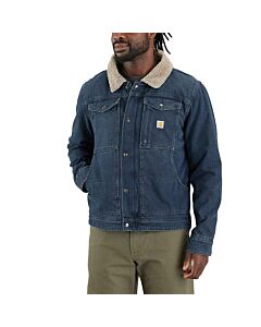 Carhartt Men's Relaxed Fit Denim Sherpa Lined Jacket