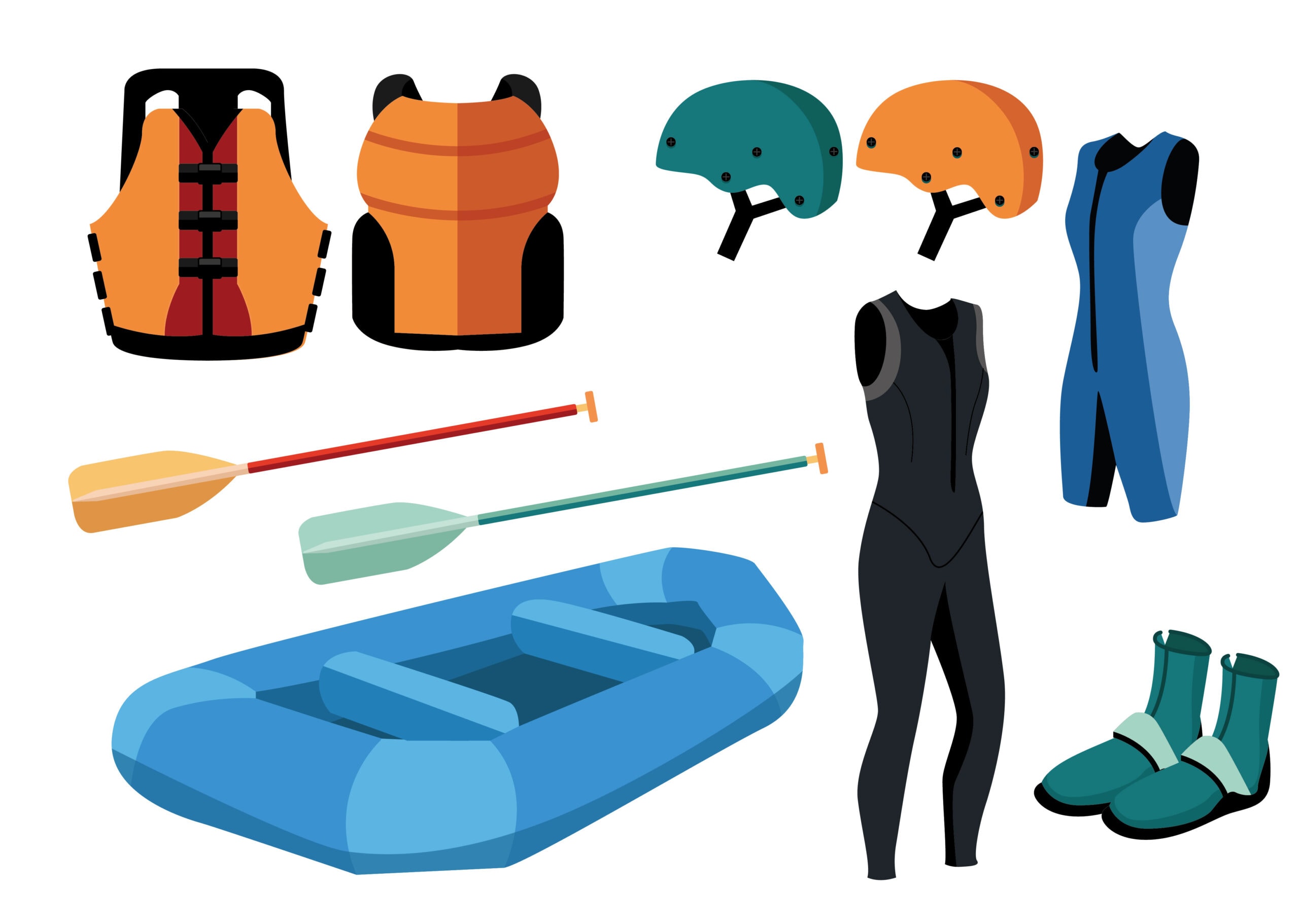 equipment for river rafting