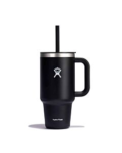 Hydro Flask 32oz All Around Travel Tumbler in the color black with a white logo.