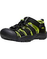 Keen Big Kids' Newport H2 - Black/Lime Green, main side view