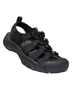 Keen Men's Newport H2 Sandal - Triple Black, angled side view