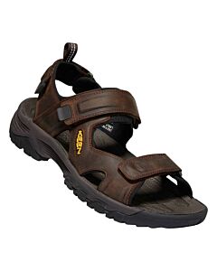 Keen Men's Targhee III Open Toe Sandal - Bison/Mulch, angled side view