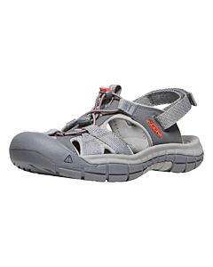 Keen Women's Ravine H2 Sandal - Steel Grey/Coral, side view