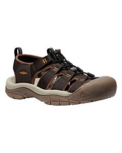 Keen Men's Newport H2 Sandal - Java/Golden Yellow, side view