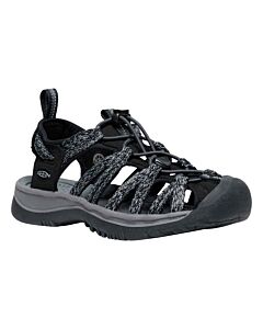 Keen Women's Whisper Sandal - Black/Steel Grey, side view