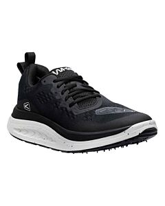 Keen Men's WK400 Walking Shoe - Black/White, side view