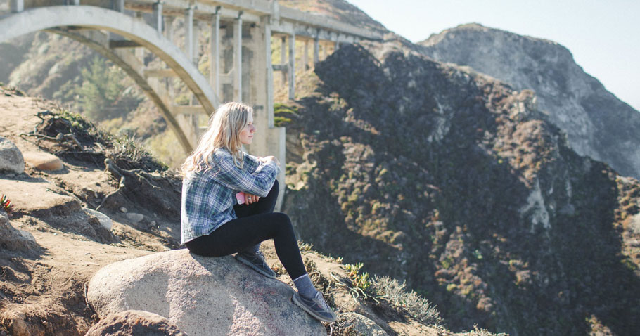 girl on a hike