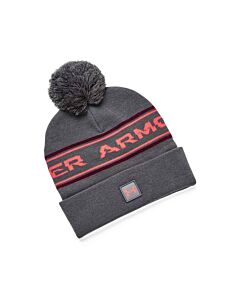 Under Armour Halftime Pom Beanie, COLOR: PITCH GRAY