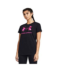 Under Armour Women's UA Sportstyle Graphic Short Sleeve Shirt, color: Black