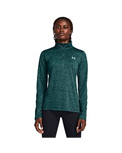 Under Armour Women's UA Tech 1/2 Zip Twist Long Sleeve Shirt, color: Hydro Teal